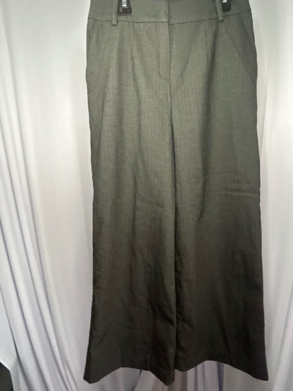 Must Be More Women's Wide Leg Trouser Pants Charcoal  Career Office